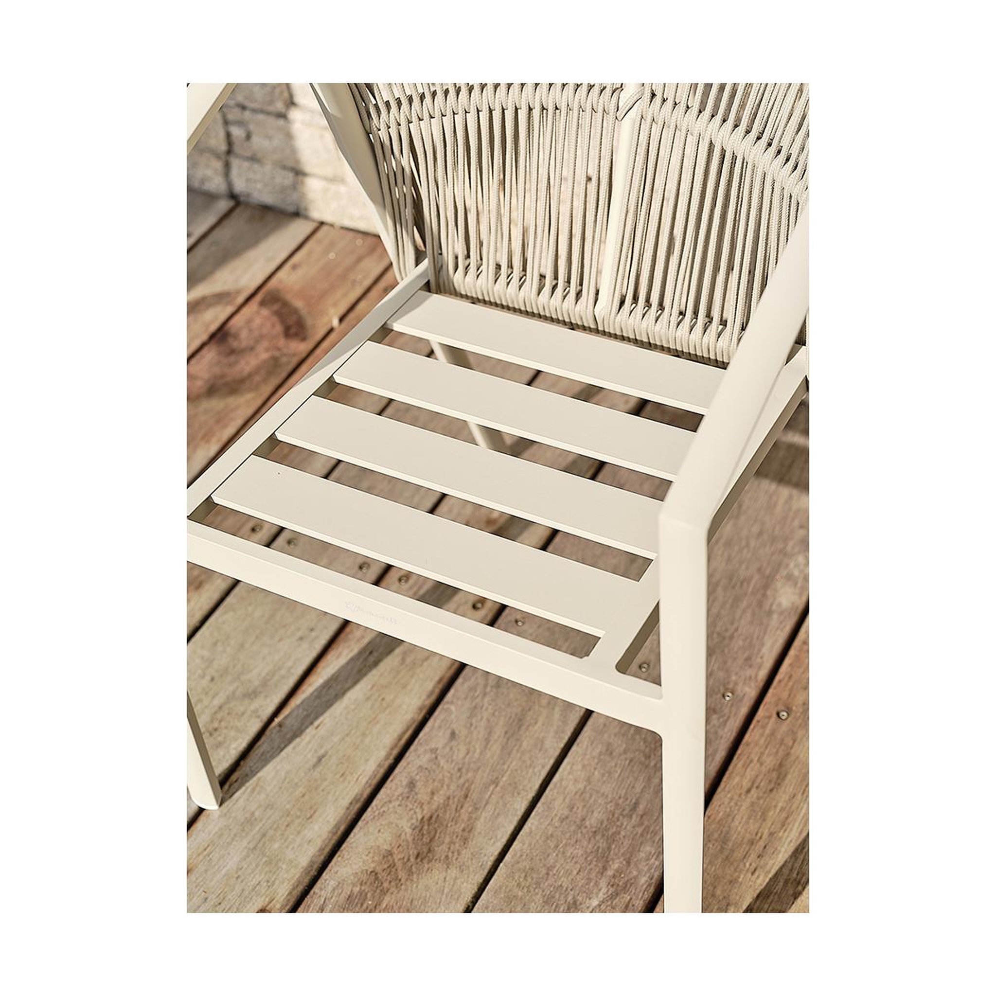 Voir la diapositive 6 : Paris Prix Lot de 2 fauteuils de jardin empilables  gambi  79cm grège