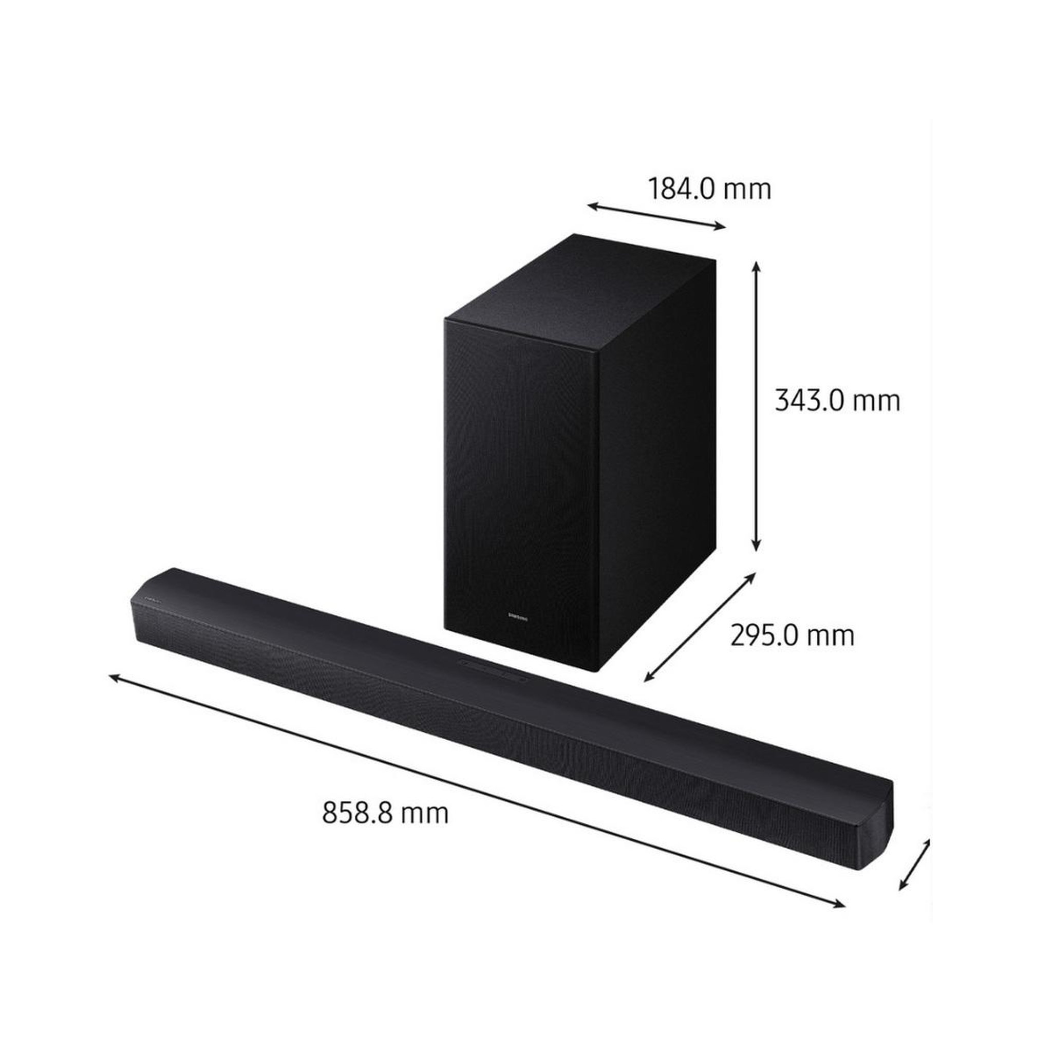 Voir la diapositive 5 : Samsung Barre de son 3.1 370w bluetooth noir - hwb66cf