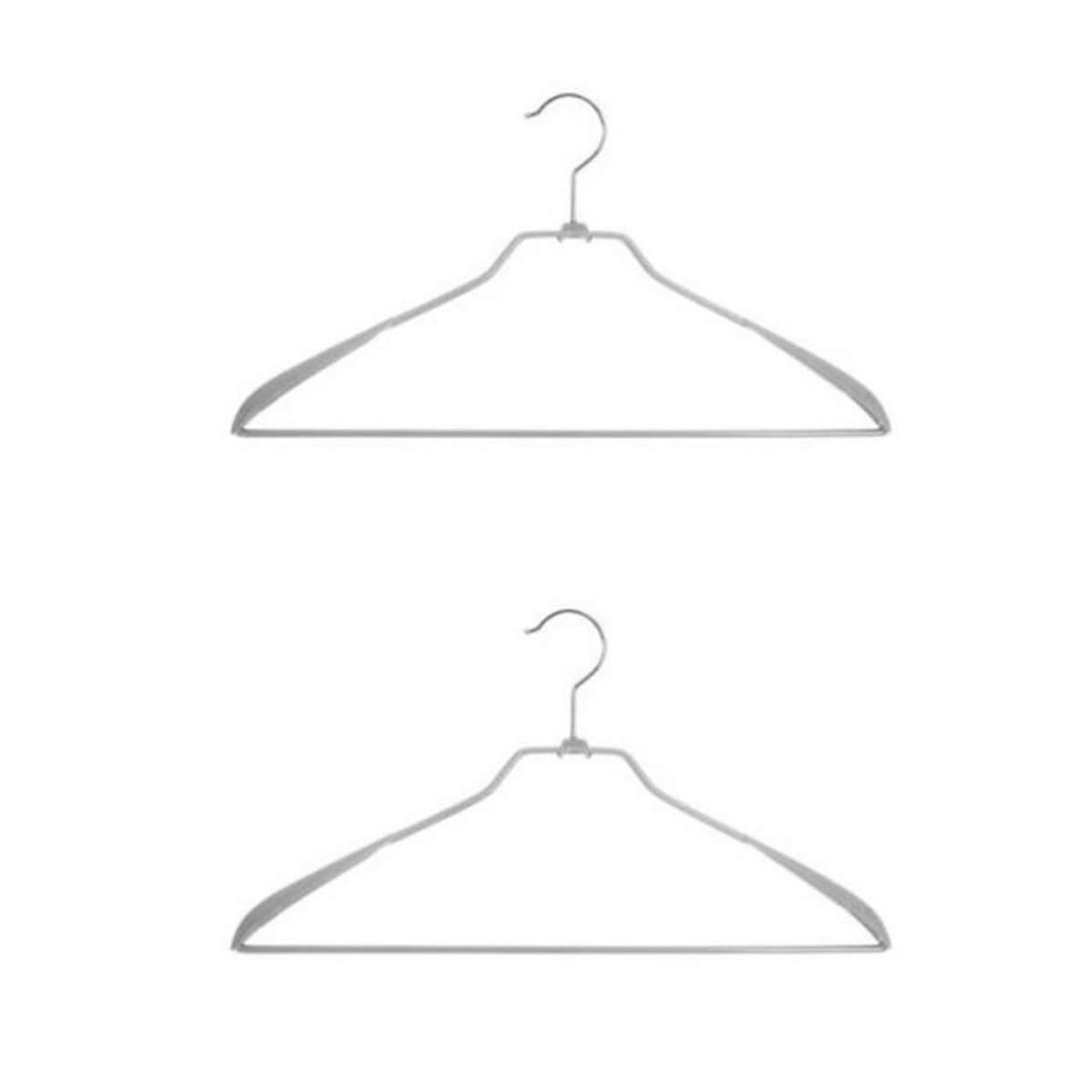 FIVE Lot de 2 Cintres en Métal & PVC 44cm Gris