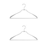 FIVE Lot de 2 Cintres en Métal & PVC 44cm Gris