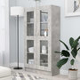 Voir la diapositive 1 : VIDAXL Armoire a vitrine Gris beton 82,5x30,5x150 cm Bois d'ingenierie