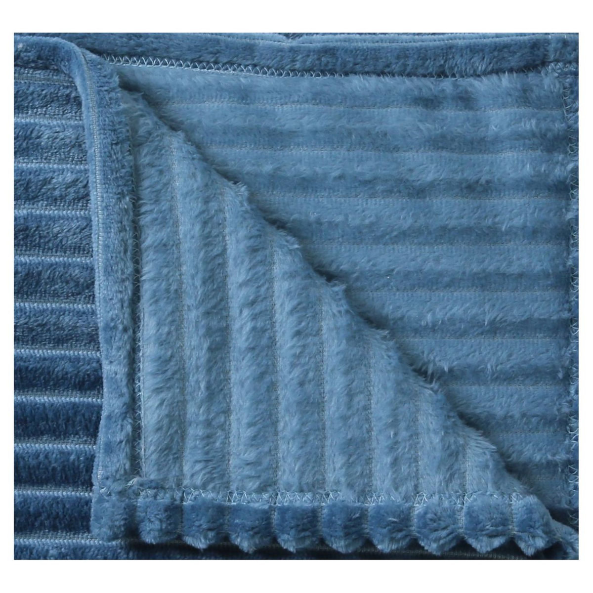 ACTUEL Couverture unie en flanelle effet gaufré 