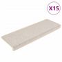 Voir la diapositive 2 : VIDAXL Tapis d'escalier autocollants 15 pcs 65x21x4 cm Creme
