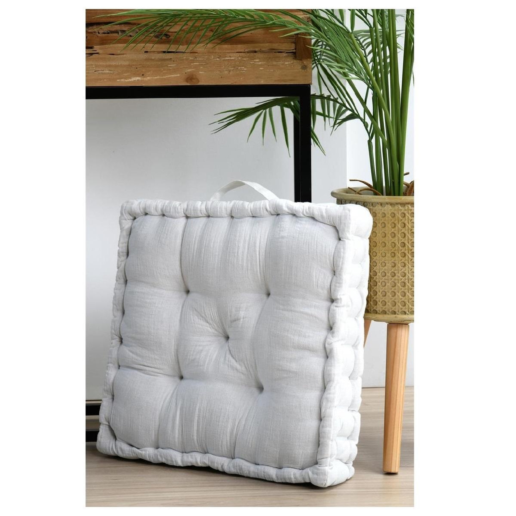 Voir la diapositive 2 : Eden Coussin de sol gaze de coton pop colors