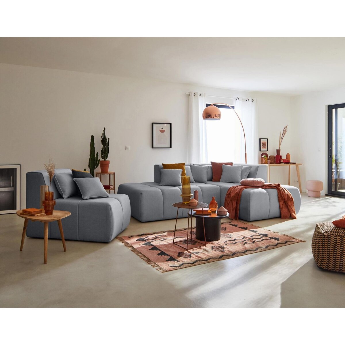 LISA DESIGN Caracas - module d'assise gauche - en tissu