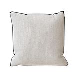 SOLEIL D'OCRE Coussin en coton recyclé 40x40 cm PIERRE, par Soleil d'Ocre. Coloris disponibles : Bleu, Gris, Noir