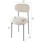 Voir la diapositive 6 : LISA DESIGN Adelia - lot de 2 chaises - pieds en métal - en tissu texturé