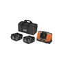 Voir la diapositive 1 : AEG 2 batteries Pro Lithium 18V AEG - 5,0 Ah - L1850SHD - Chargeur - Sac - SETLL1850SHD
