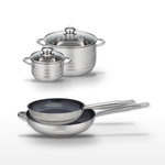 ELO Lot 2 Poêles 28/32cm & 2 Faitouts 14/20cm Elo Profi Therm Platinum