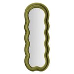 Paris Prix Miroir Mural en Velours  Wavy  160cm Vert