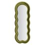 Voir la diapositive 1 : Paris Prix Miroir Mural en Velours  Wavy  160cm Vert