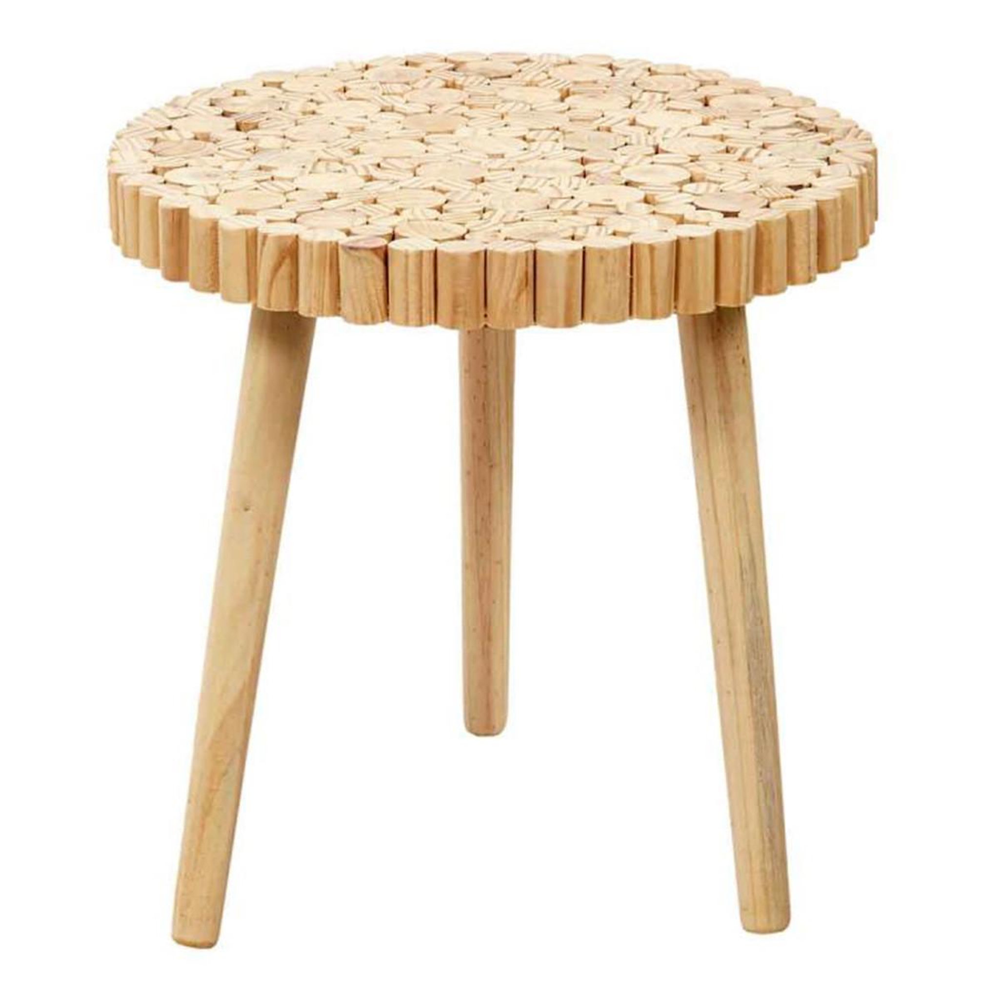 The Home Deco Factory Table basse en bois  rondin  60cm naturel