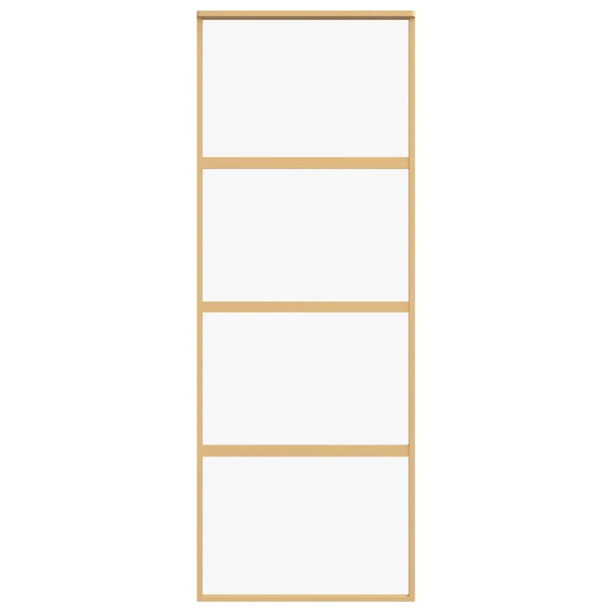 Voir la diapositive 4 : VIDAXL Porte coulissante dore 76x205 cm verre ESG clair et aluminium