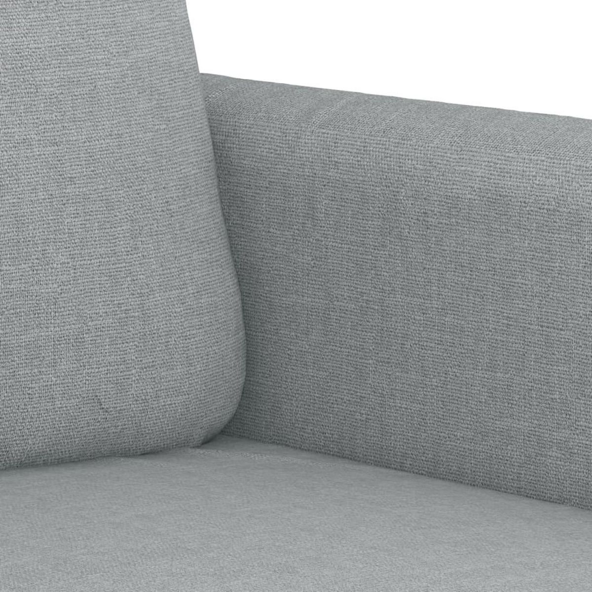 VIDAXL Ensemble de canapes 2 pcs avec coussins Gris clair Tissu
