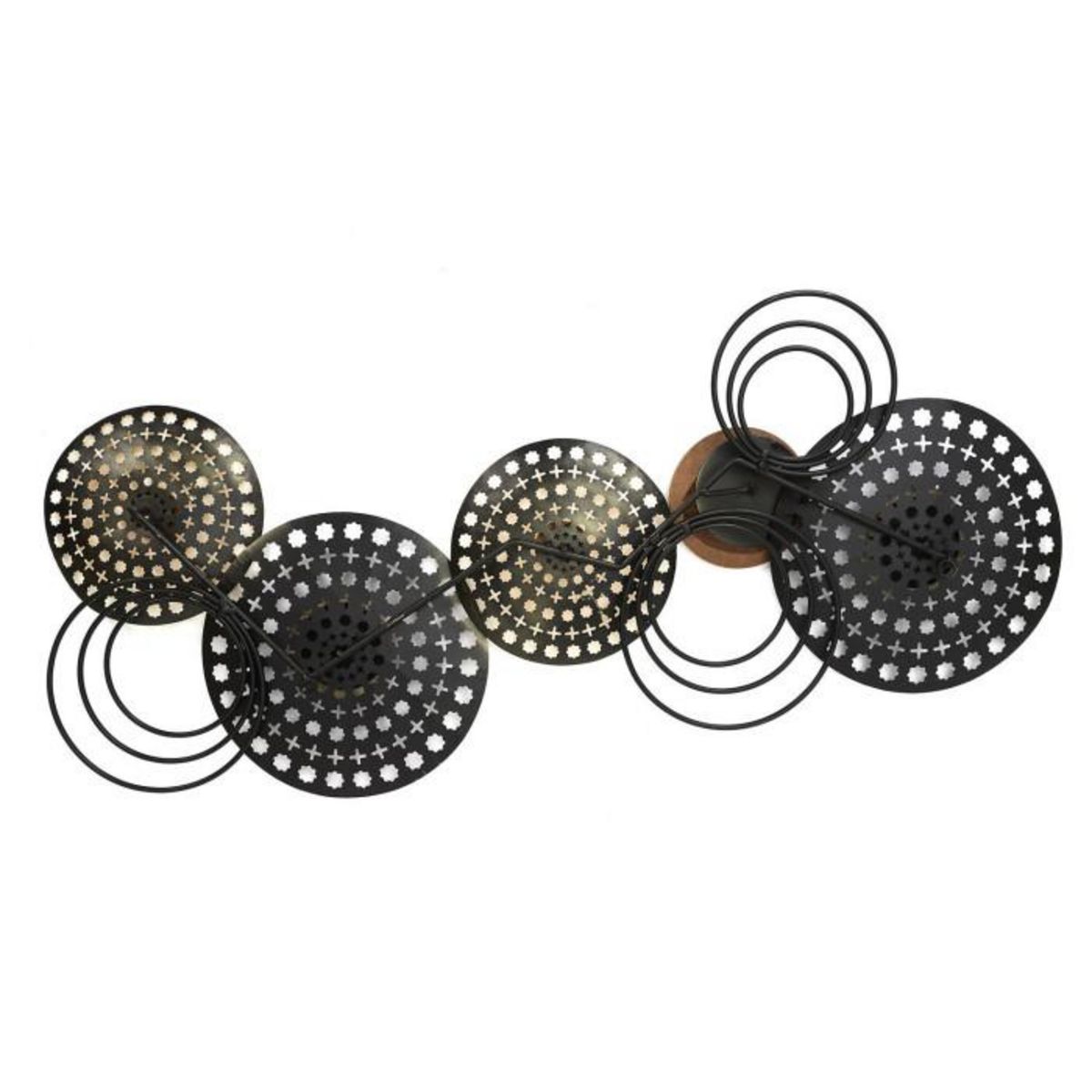 Paris Prix Décoration Murale en Métal  Mirage  63cm Noir & Doré