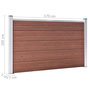 Voir la diapositive 6 : VIDAXL Cloture de jardin WPC 353x106 cm marron
