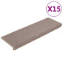 Voir la diapositive 2 : VIDAXL Tapis d'escalier 15 pcs 65x21x4 cm Marron clair