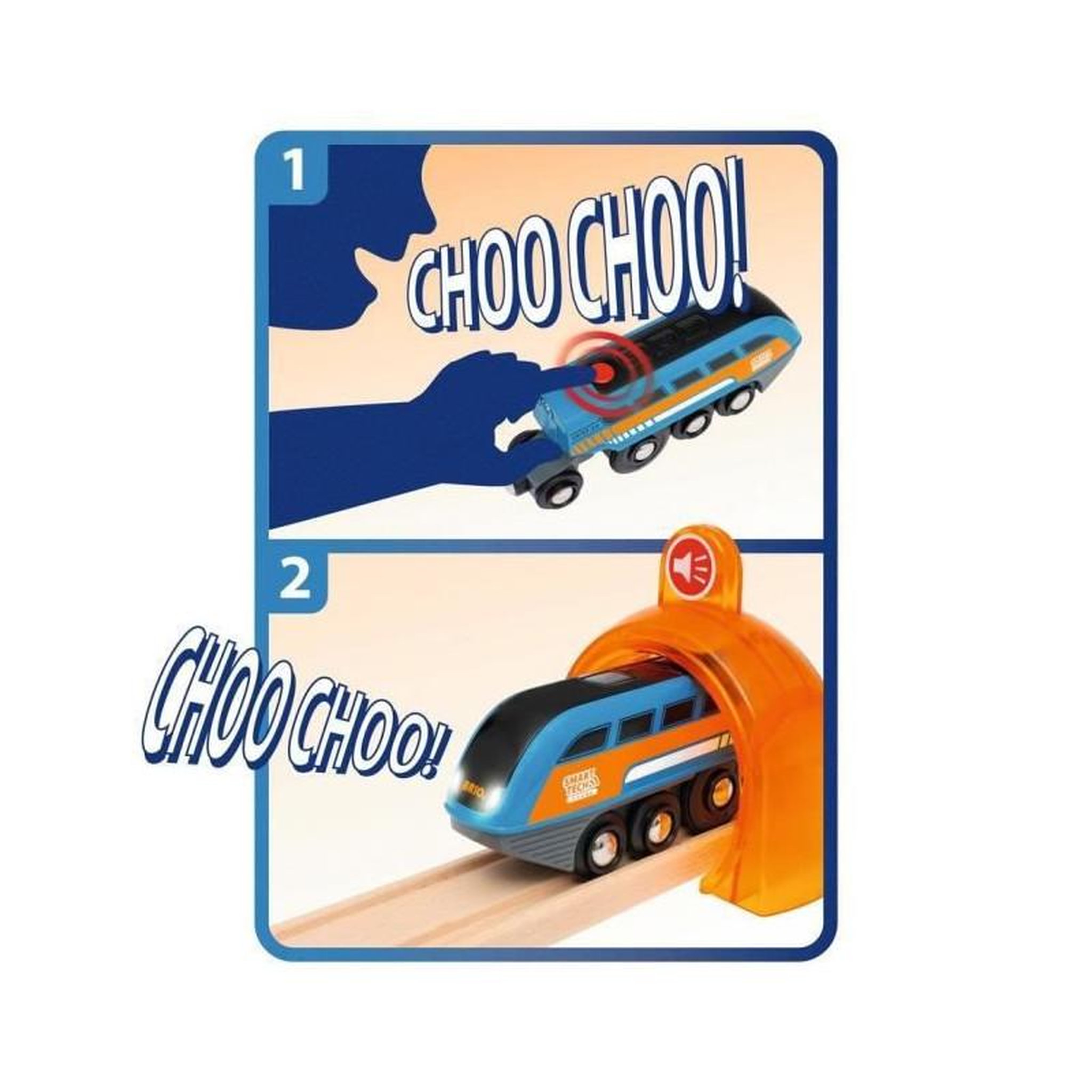 Voir la diapositive 2 : Brio Brio World Locomotive a Enregistreur vocal Smart Tech Sound  - STEM - Circuit de train en bois - Ravensburger - Des 3 ans - 3397
