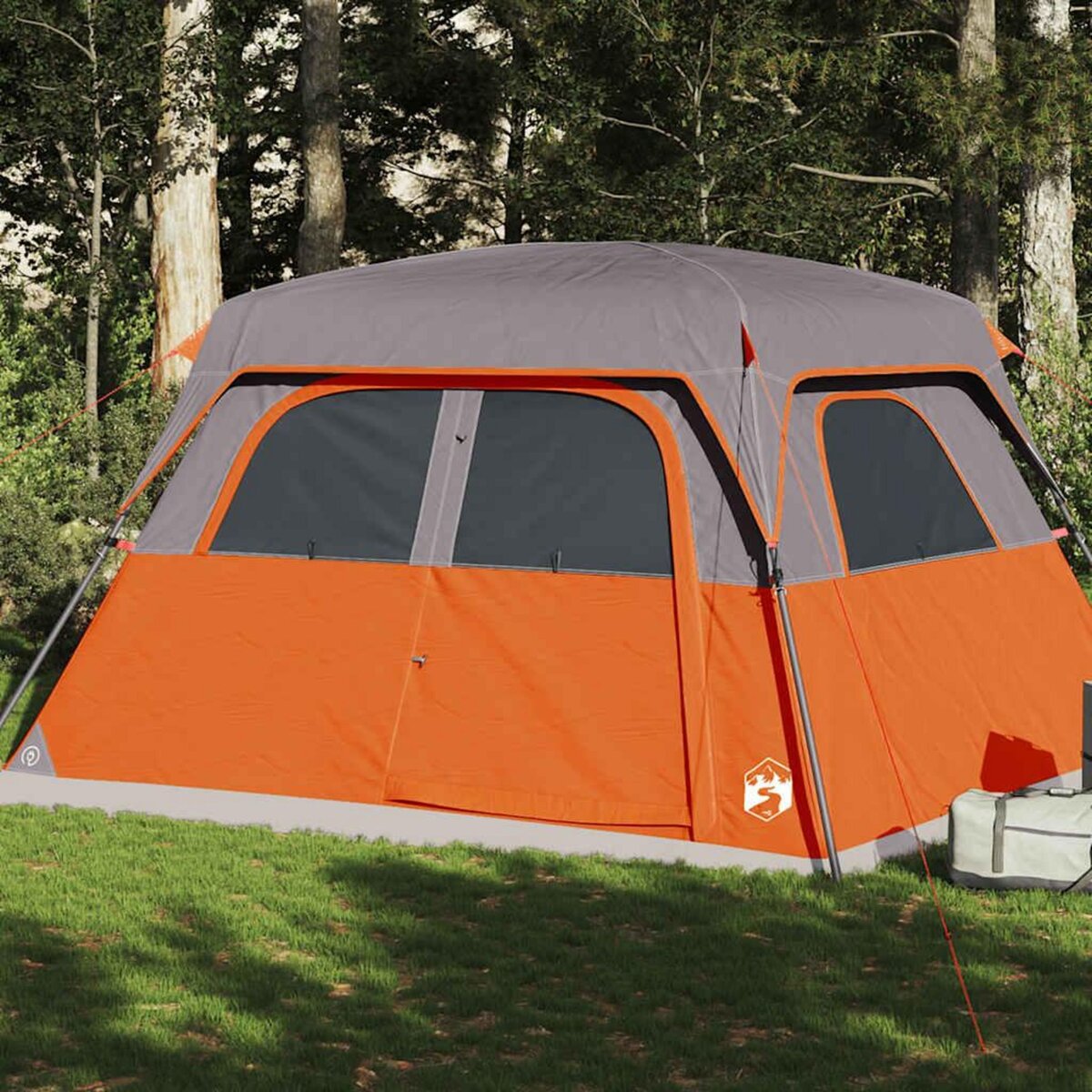 VIDAXL Tente de cabine familiale 6 personnes orange impermeable
