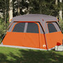 Voir la diapositive 1 : VIDAXL Tente de cabine familiale 6 personnes orange impermeable