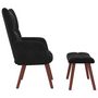 Voir la diapositive 4 : VIDAXL Chaise de relaxation avec repose-pied Noir Velours