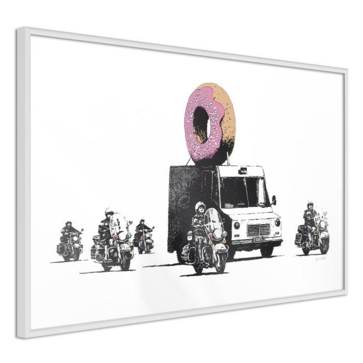 Paris Prix Affiche Murale Encadrée  Banksy Donuts Strawberry