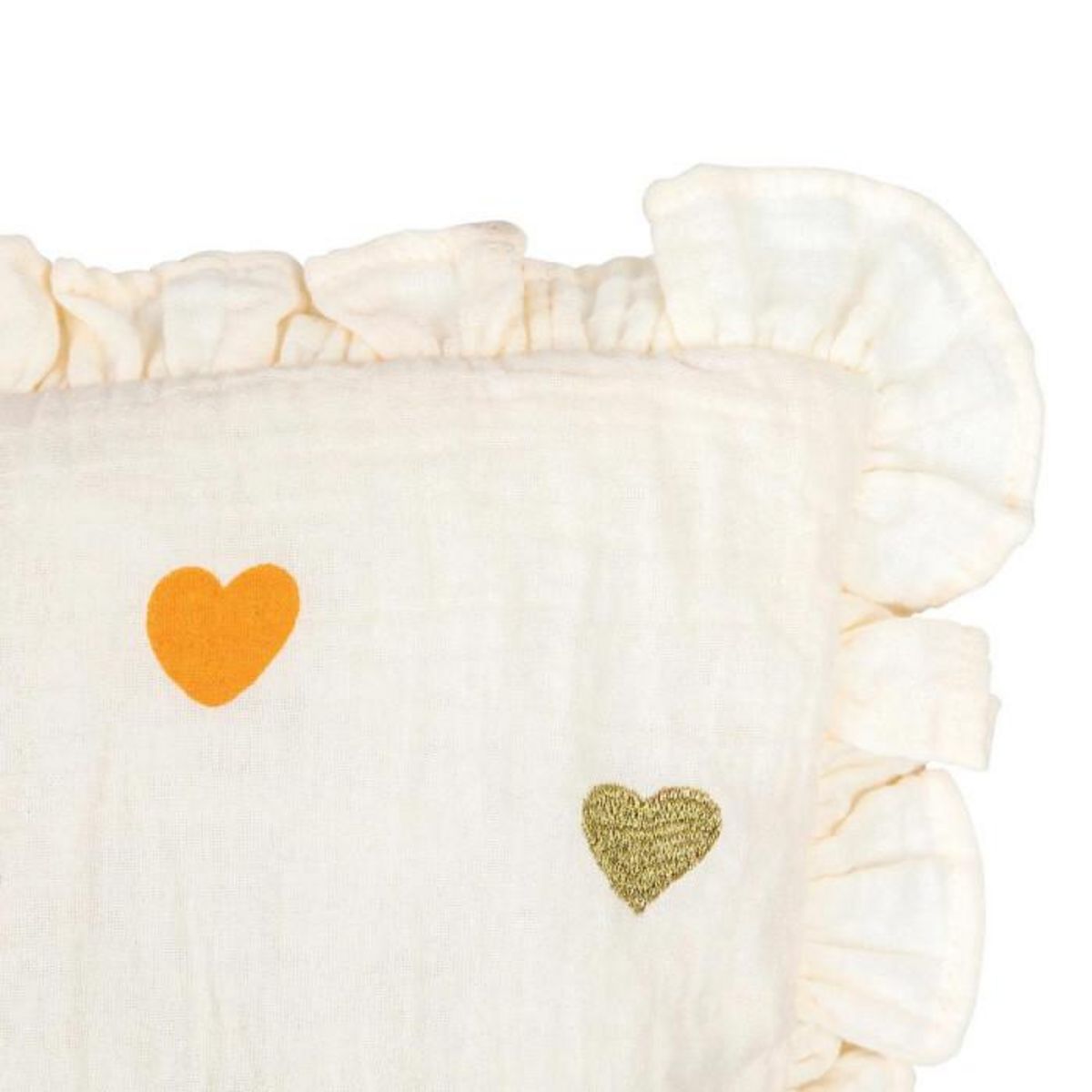 Atmosphera Kids Coussin Enfant Feston  Amour  40x40cm Beige