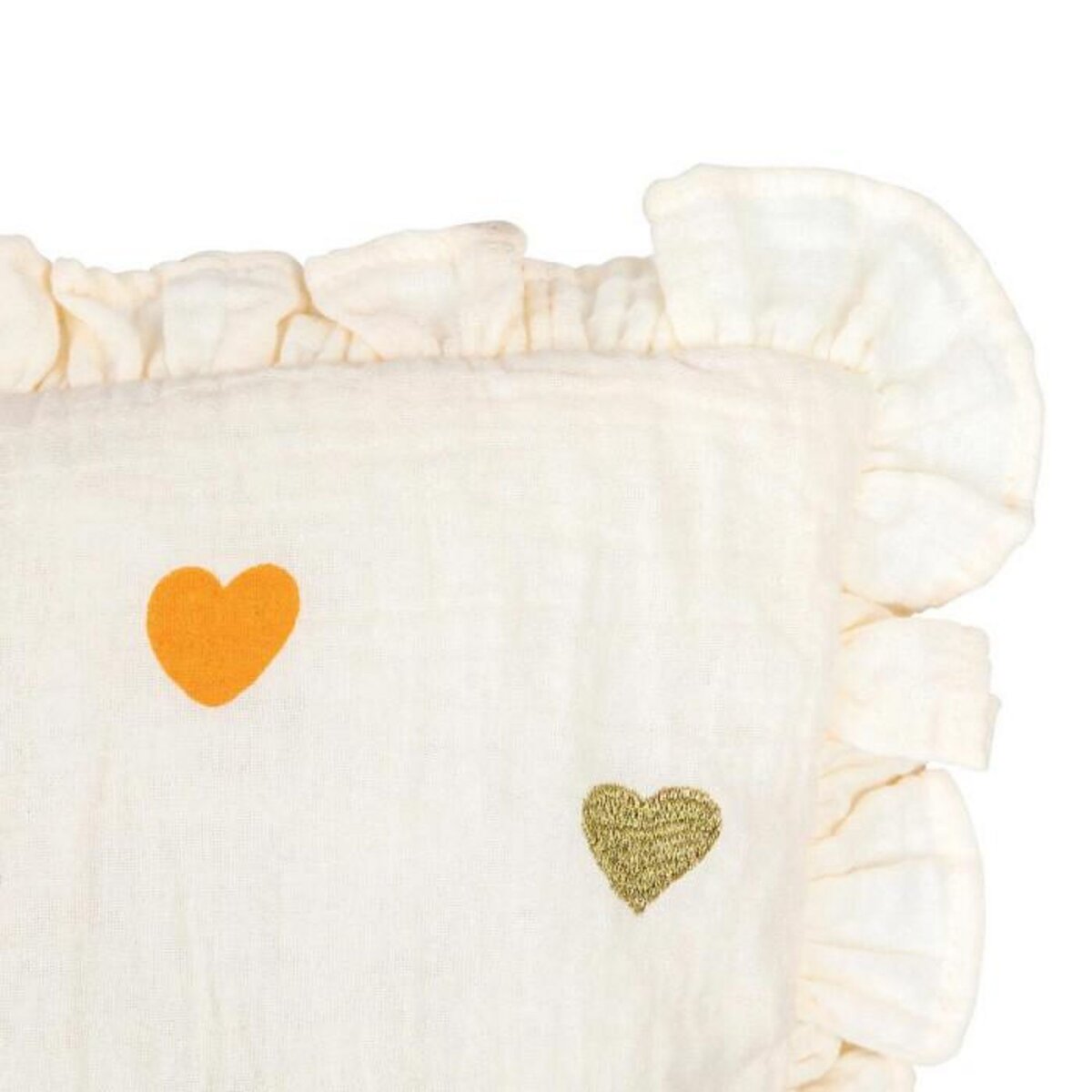 Atmosphera Kids Coussin Enfant Feston  Amour  40x40cm Beige
