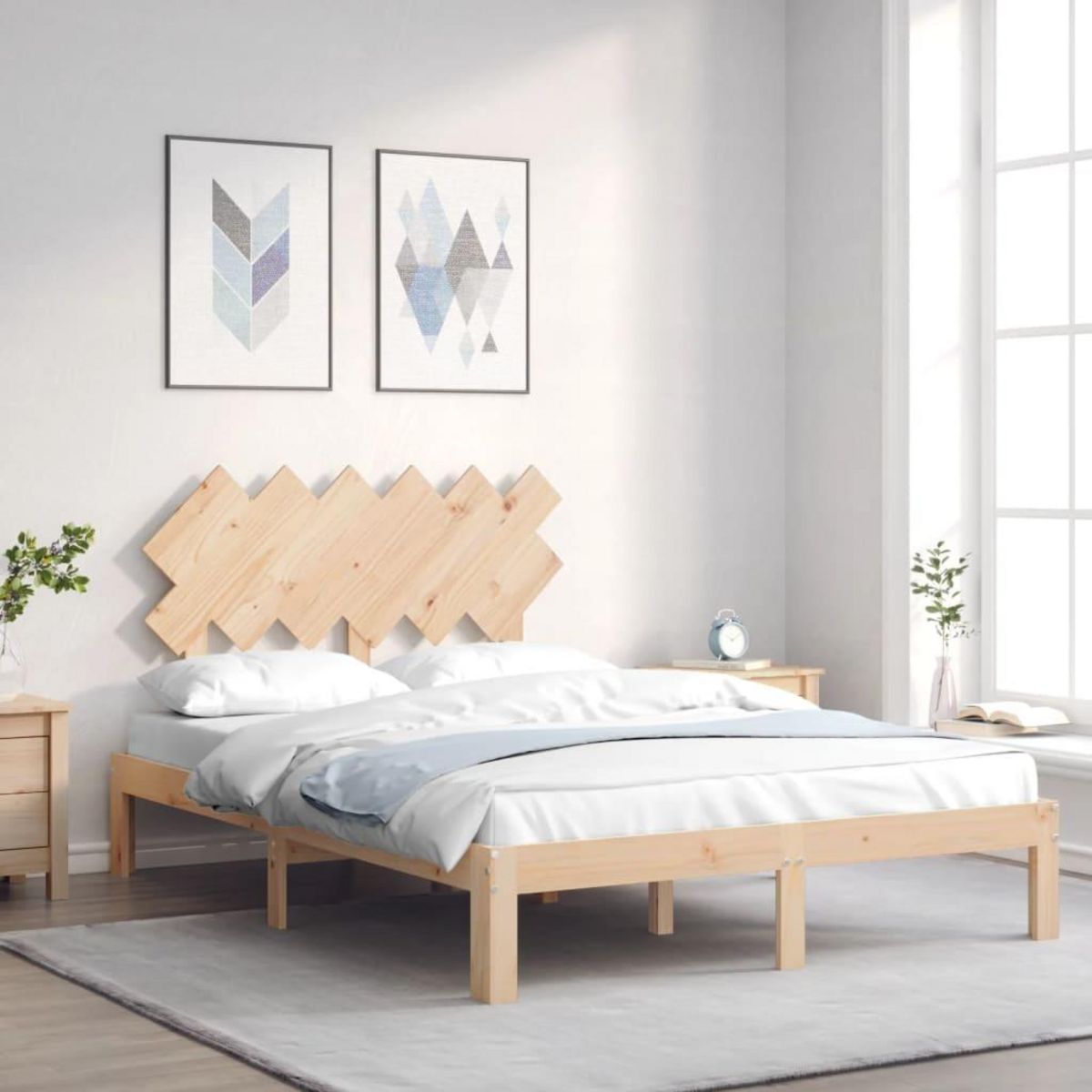 VIDAXL Cadre de lit sans matelas 120x200 cm bois de pin massif