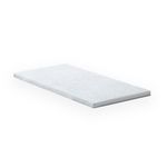 IDLITERIE Surmatelas déhoussable Mousse à Mémoire de forme 42 kg. Coloris disponibles : Blanc