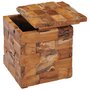 Voir la diapositive 2 : VIDAXL Tabouret de rangement Bois de teck massif