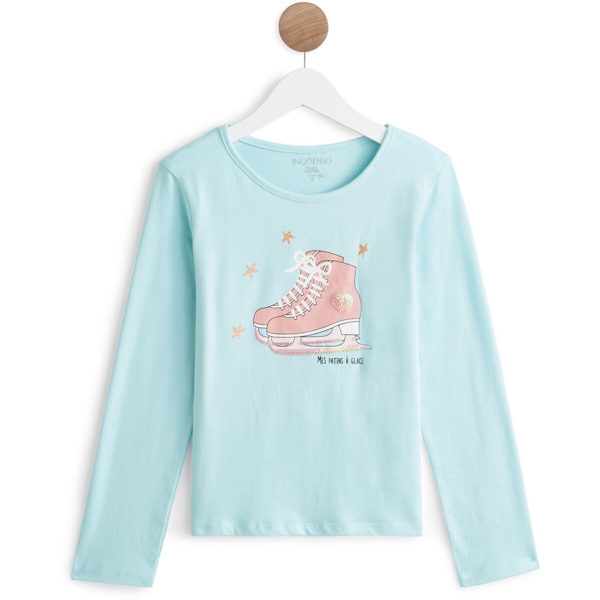 IN EXTENSO T-shirt manches longues patins à glace fille