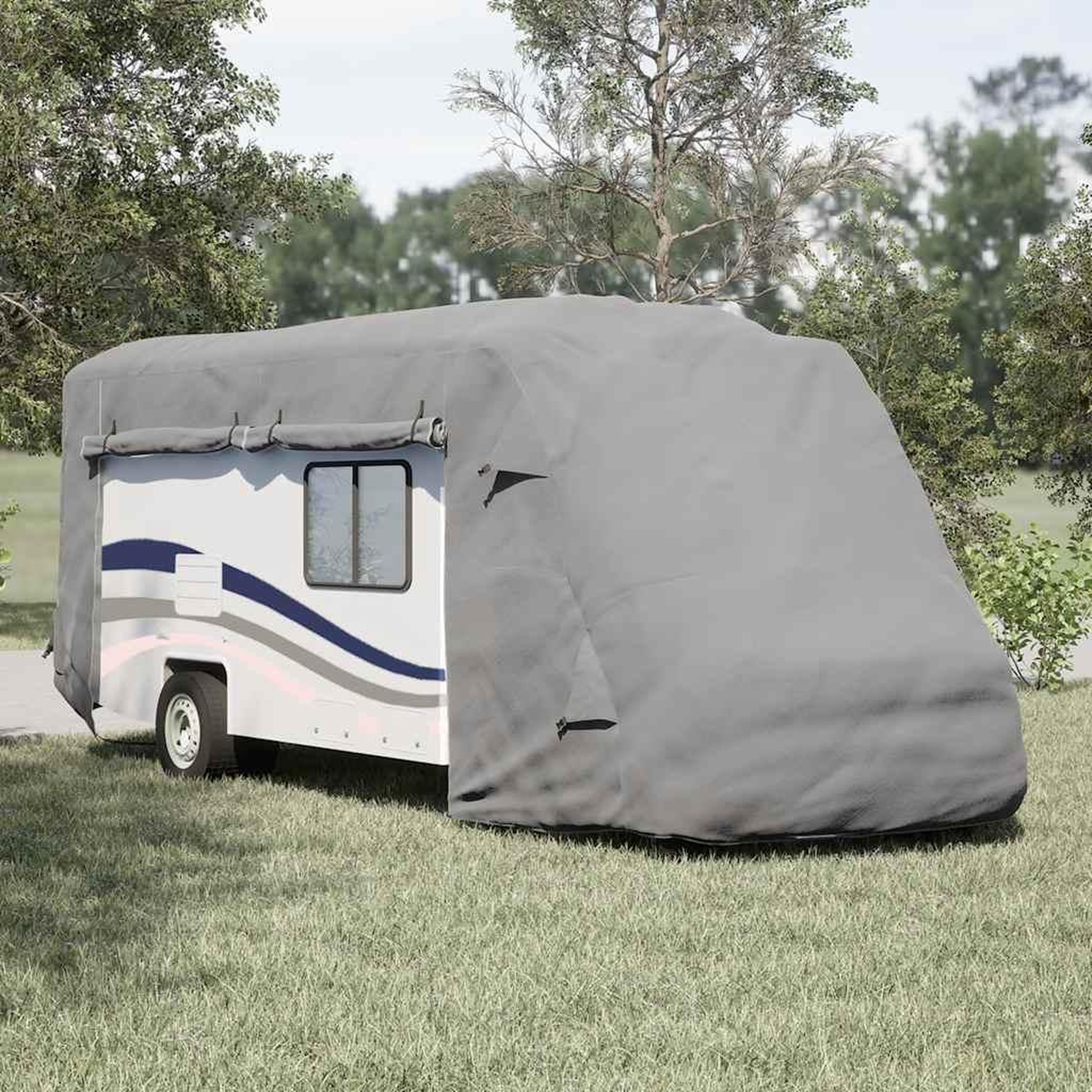 VIDAXL Housses de camping-car gris 660x235x275 cm tissu non tisse