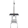Voir la diapositive 4 : VIDAXL Table de toilettage reglable de chiens avec 2 boucles et panier