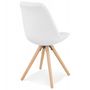 Voir la diapositive 4 : Paris Prix Chaise Design en Tissu Bouclé  Alisa  82cm Blanc & Naturel