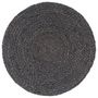 Voir la diapositive 2 : VIDAXL Napperons 4 pcs Gris fonce Plain 38 cm Rond Jute