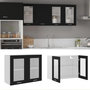 Voir la diapositive 1 : VIDAXL Armoire en verre suspendue Noir 80x31x60 cm Bois d'ingenierie