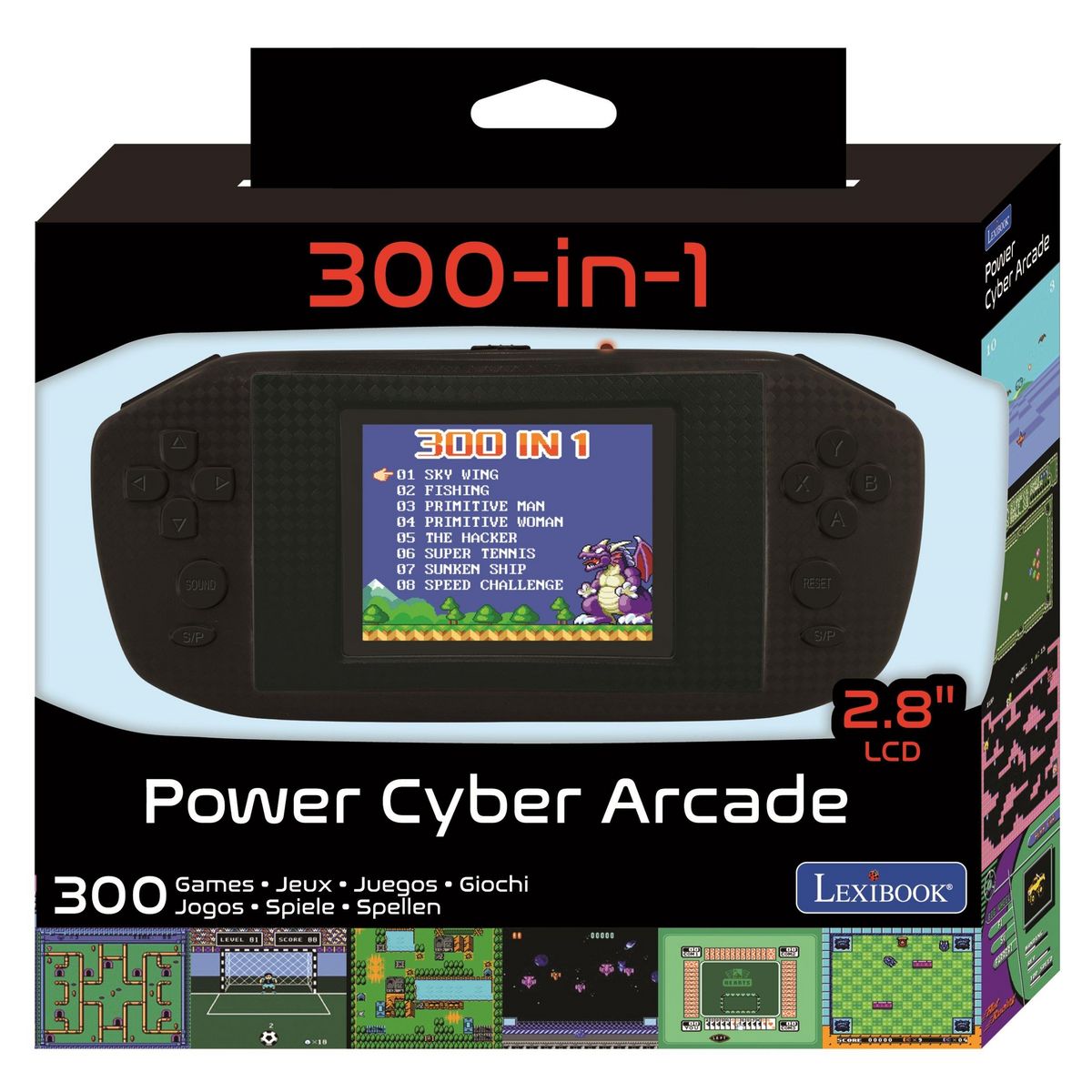 Lexibook Console portable Compact Power Cyber Arcade - écran 2.8'' 300 jeux