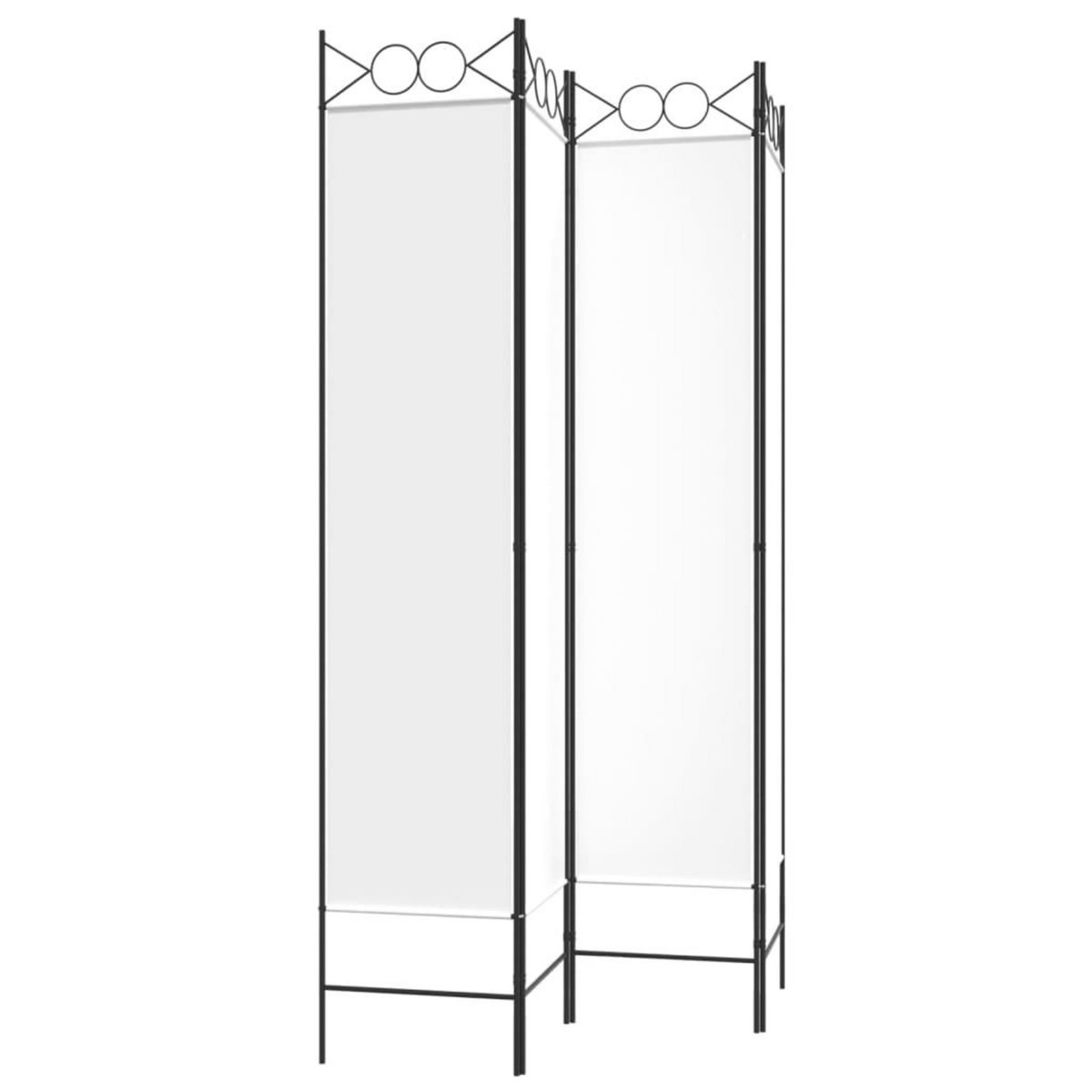 VIDAXL Cloison de separation 4 panneaux Blanc 160x200 cm Tissu