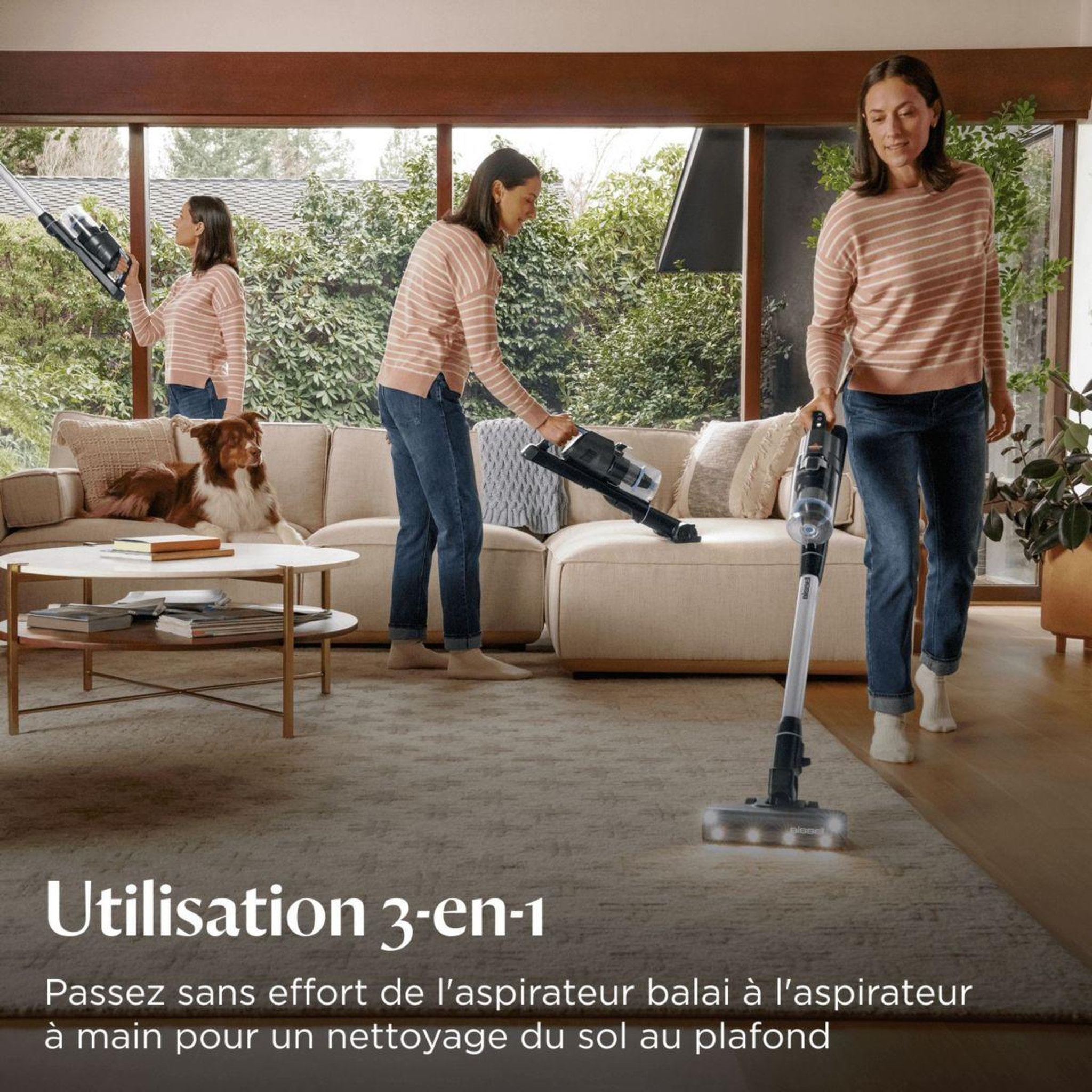 Voir la diapositive 2 : BISSELL Aspirateur balai powerclean furfinder pro 4092n