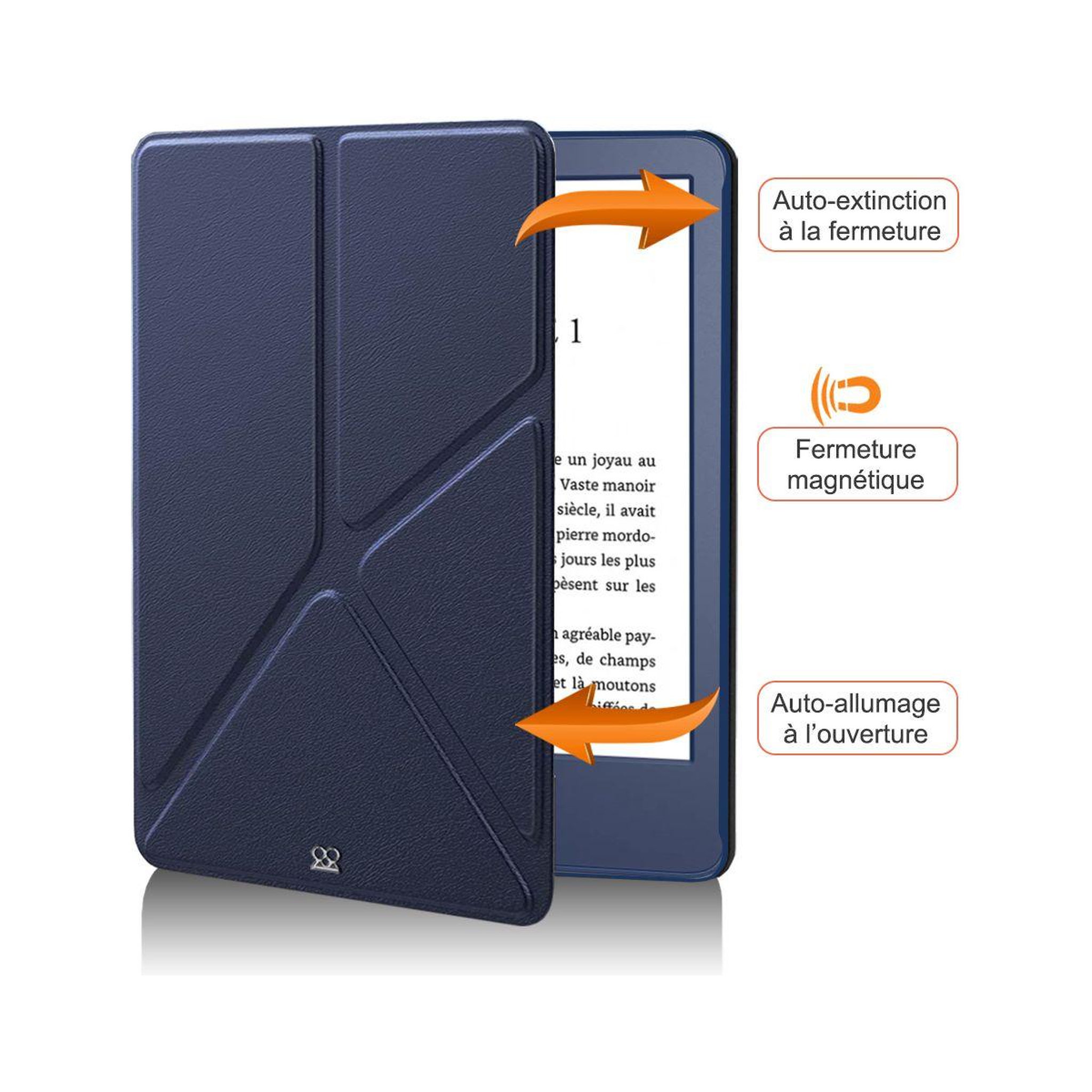 Voir la diapositive 3 : IBROZ Etui origami kindle paperwhite 2024 7p bleu