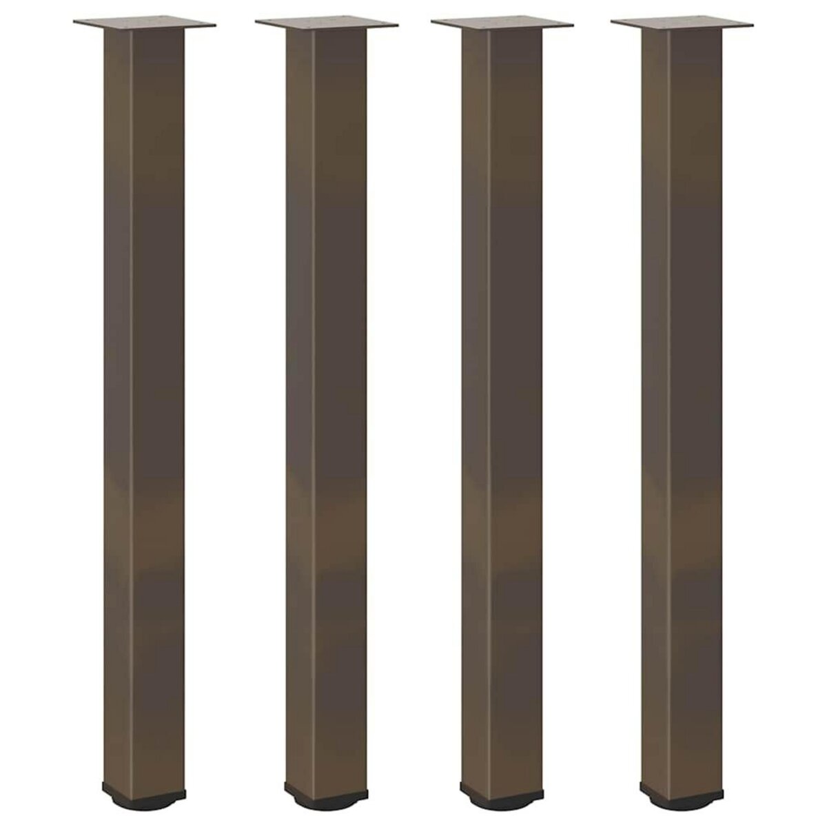 VIDAXL Pieds de table basse acier naturel 4 pcs 90-92 cm acier