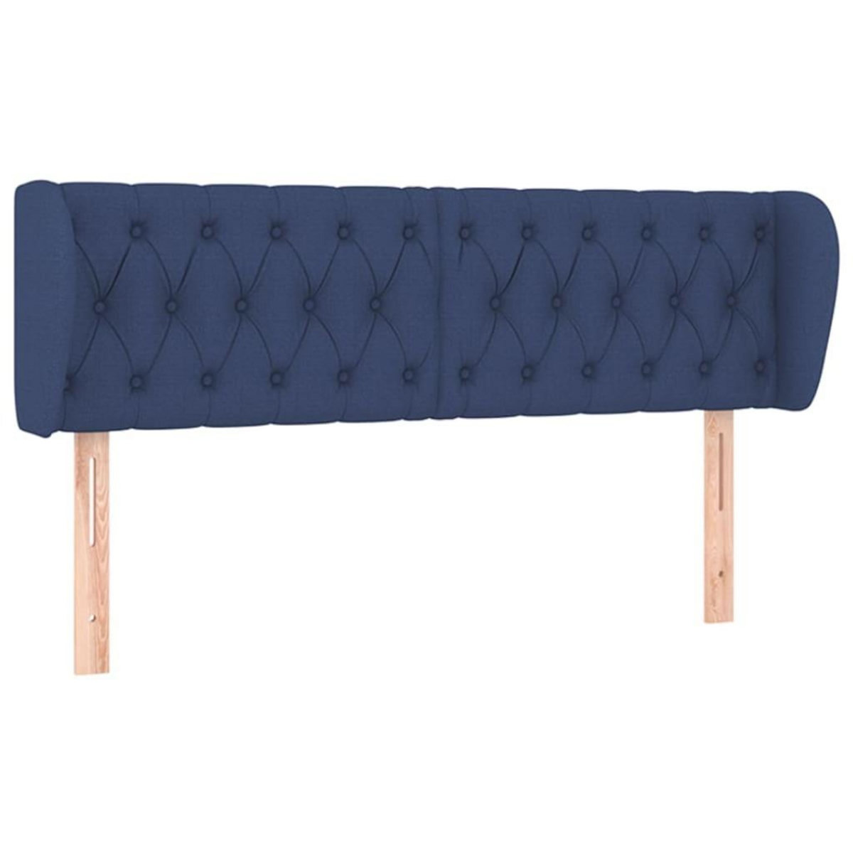 VIDAXL Tete de lit avec oreilles Bleu 147x23x78/88 cm Tissu