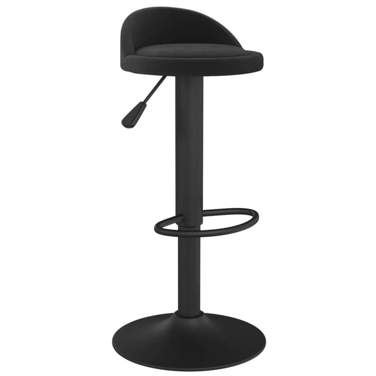 VIDAXL Tabourets de bar lot de 2 Noir Velours