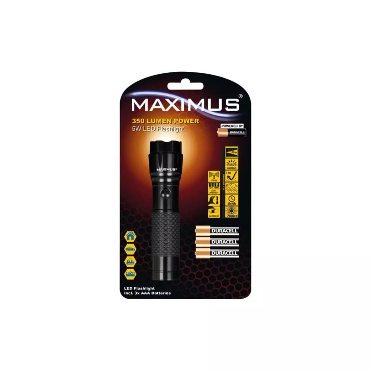 maximum LAMPE TORCHE ALU 350LM 5W MAXIMUS MAXIMUS - M-FL-021-DU