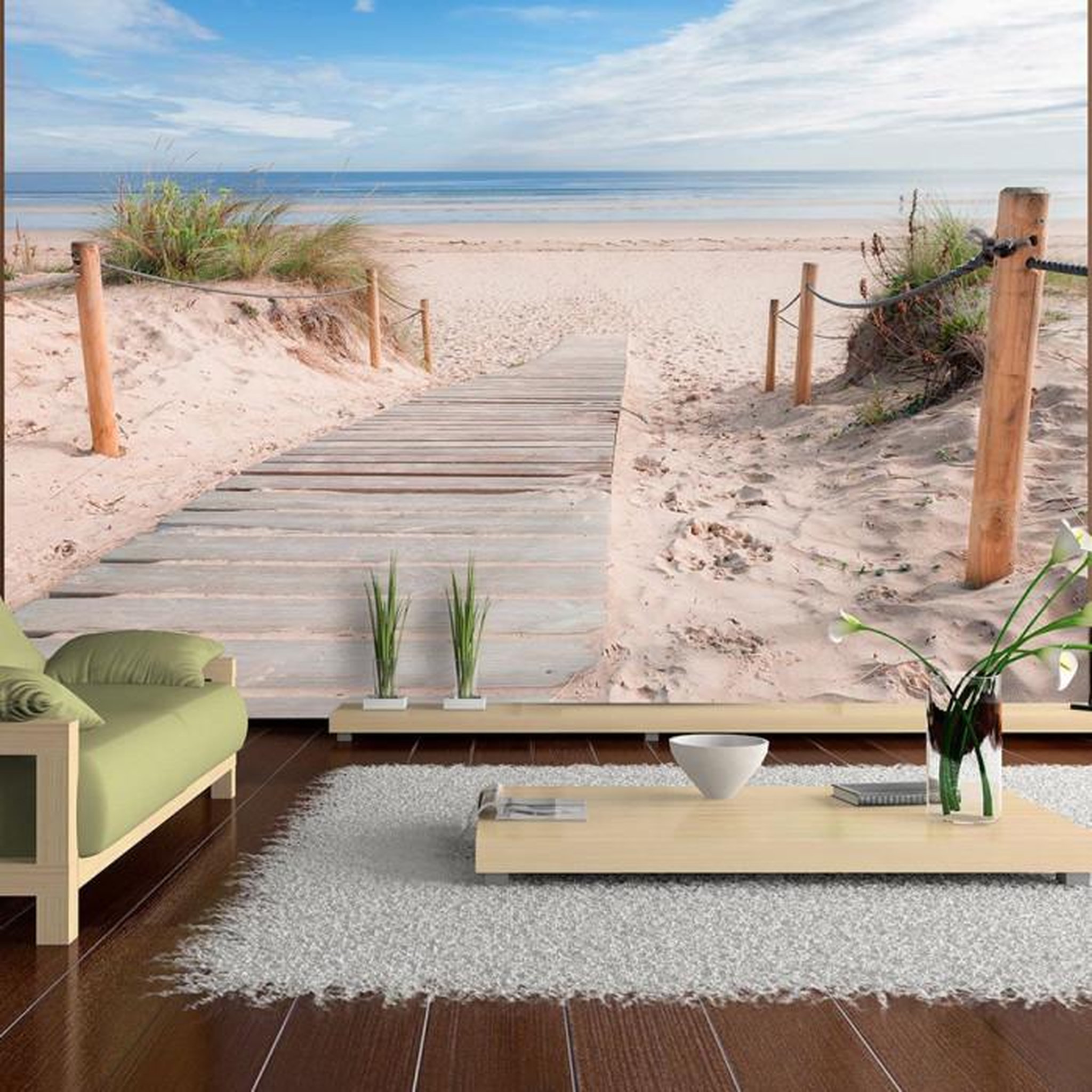 Paris Prix Papier Peint  Sur la Plage. Coloris disponibles : Multicolore