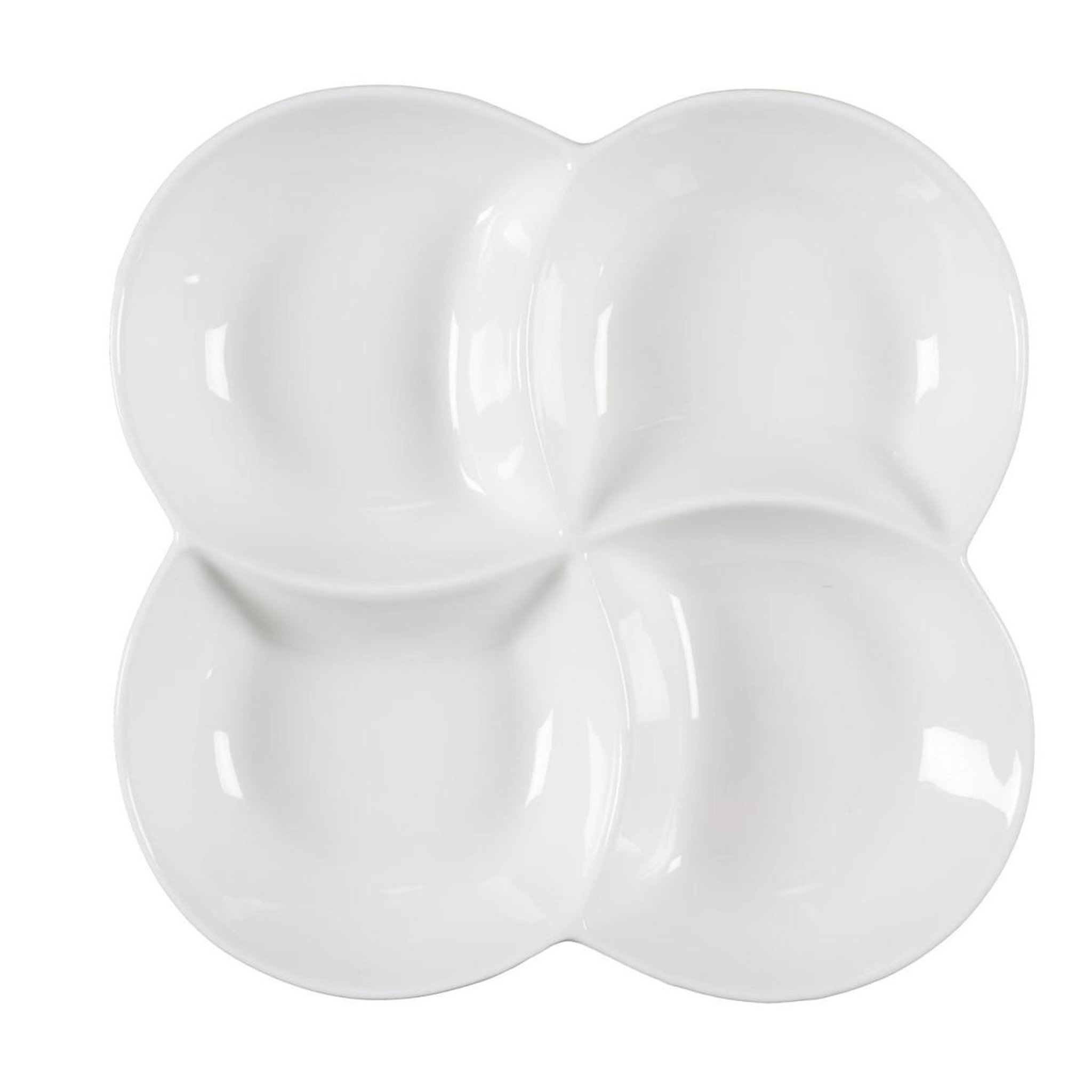Voir la diapositive 4 : The Home Deco Factory Service apéritif 10 pièces  design  31cm blanc