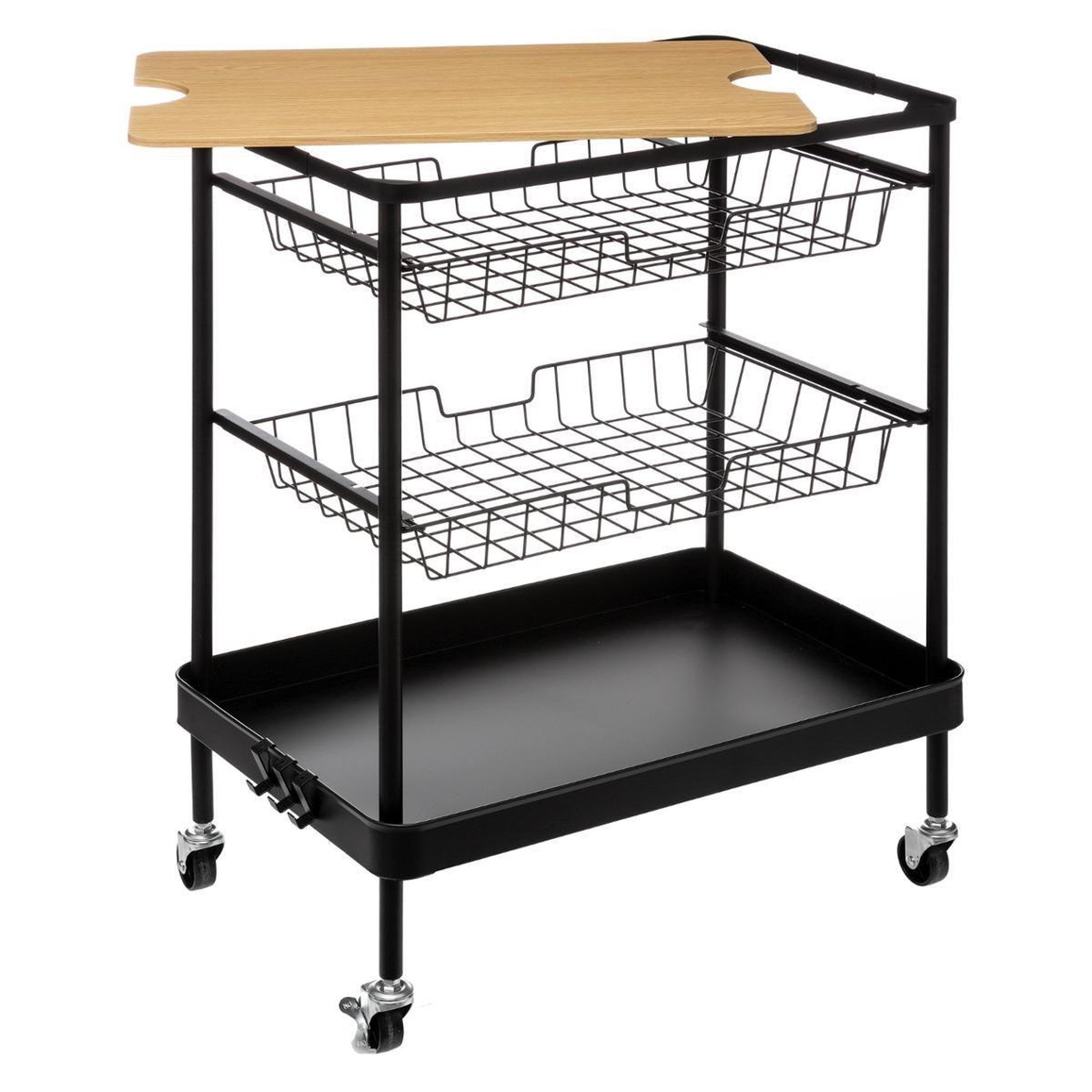 Voir la diapositive 2 : FIVE Desserte de cuisine design  amo  79cm naturel