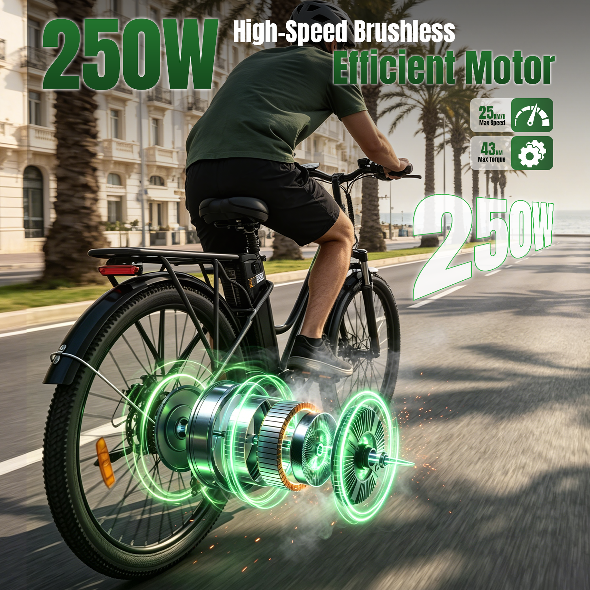 Voir la diapositive 6 : WITAMBIKE Vélo électrique de ville WITAMBIKE C26 PRO 26