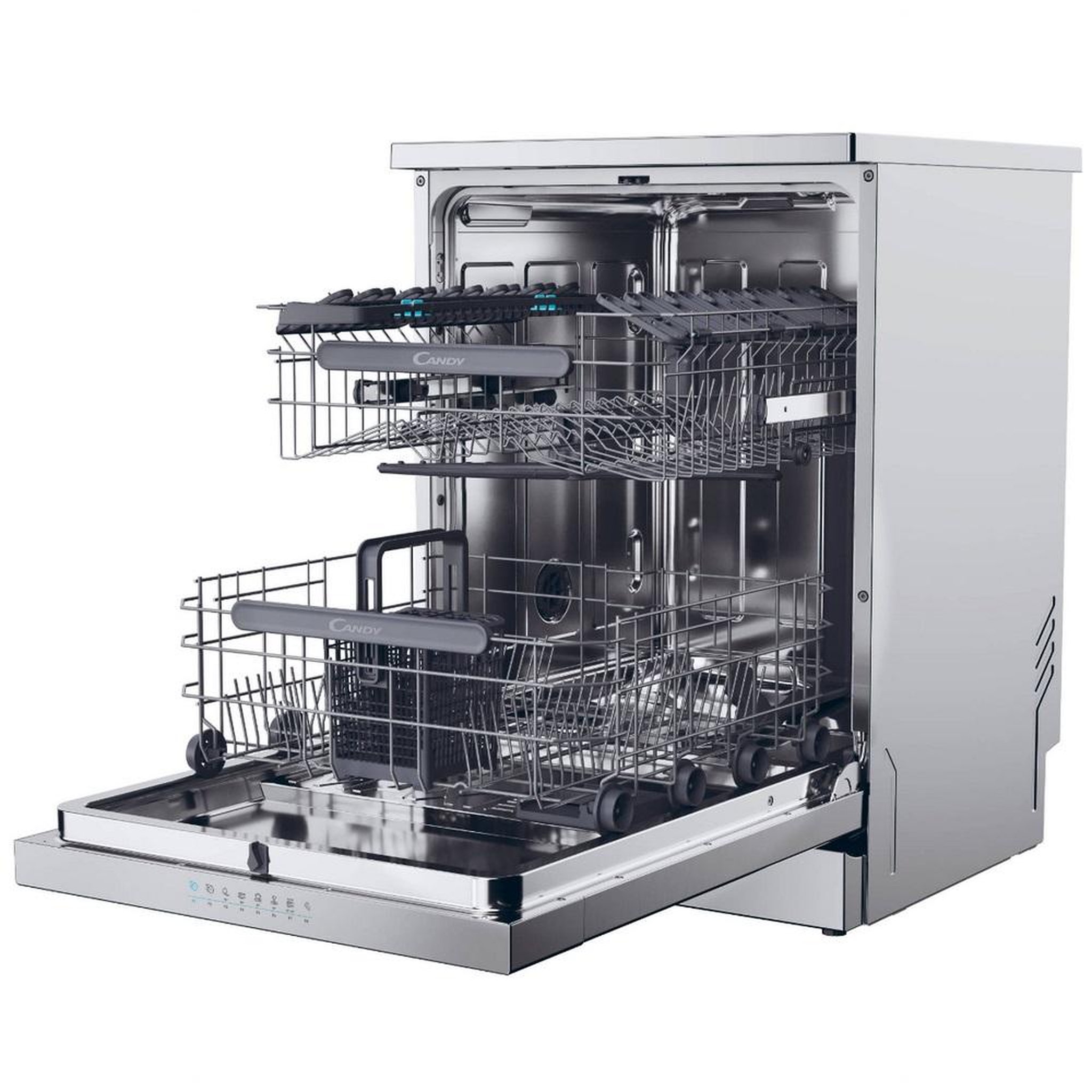 Voir la diapositive 3 : Candy Lave-vaisselle 60cm 14 couverts 44db inox - cf4e4f0x